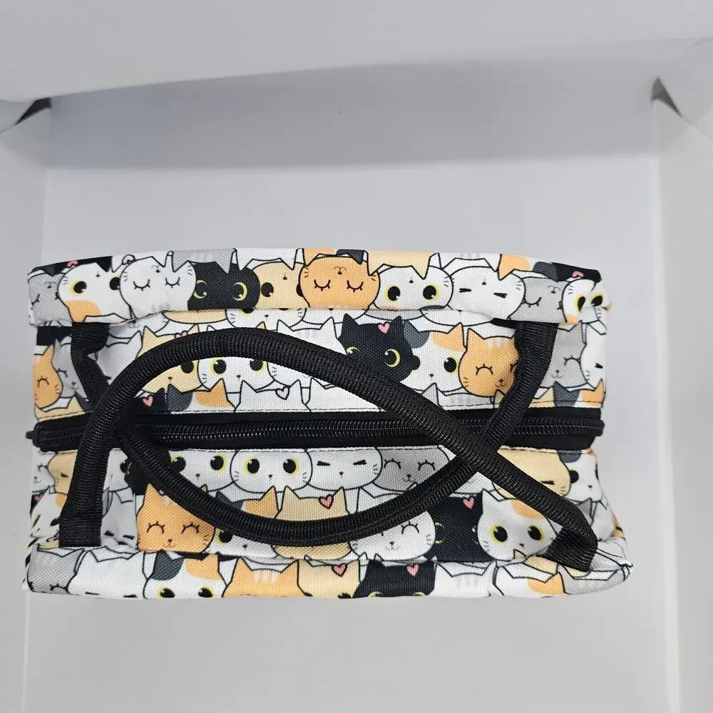 YORWPEX Cute Cat Insulated Lunch Bag Cooler Tote School Work NEW